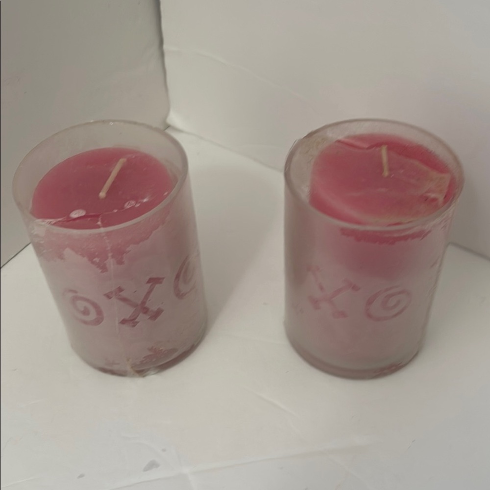 SWEETHEART CANDLES SET OF TWO NWOT